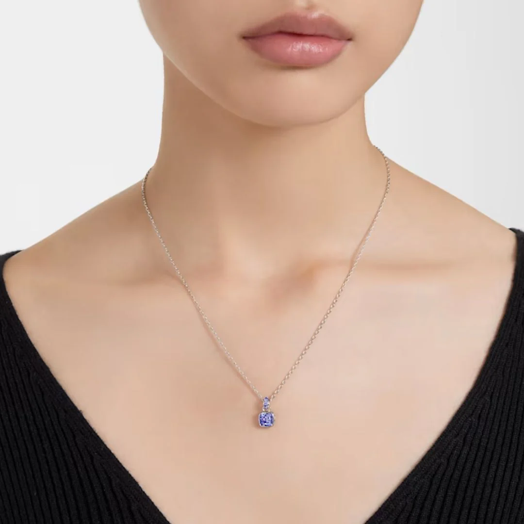 Swarovski Birthstone September riipus, vaalea metalli ja siniset kristallit 5651790 - Image 3