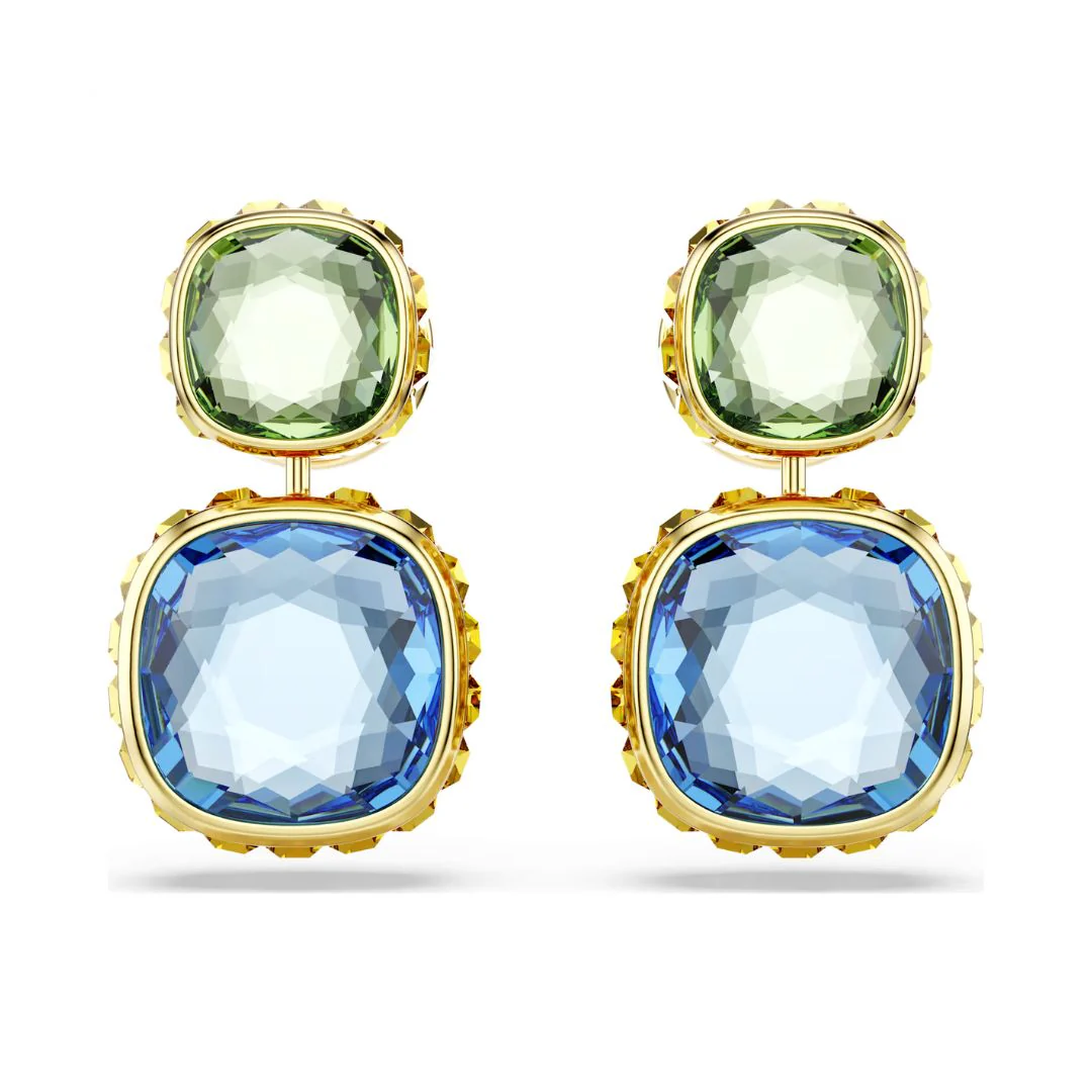 Swarovski Chroma korvakorut, keltakullanväri, eriväriset kristallit, 5692492