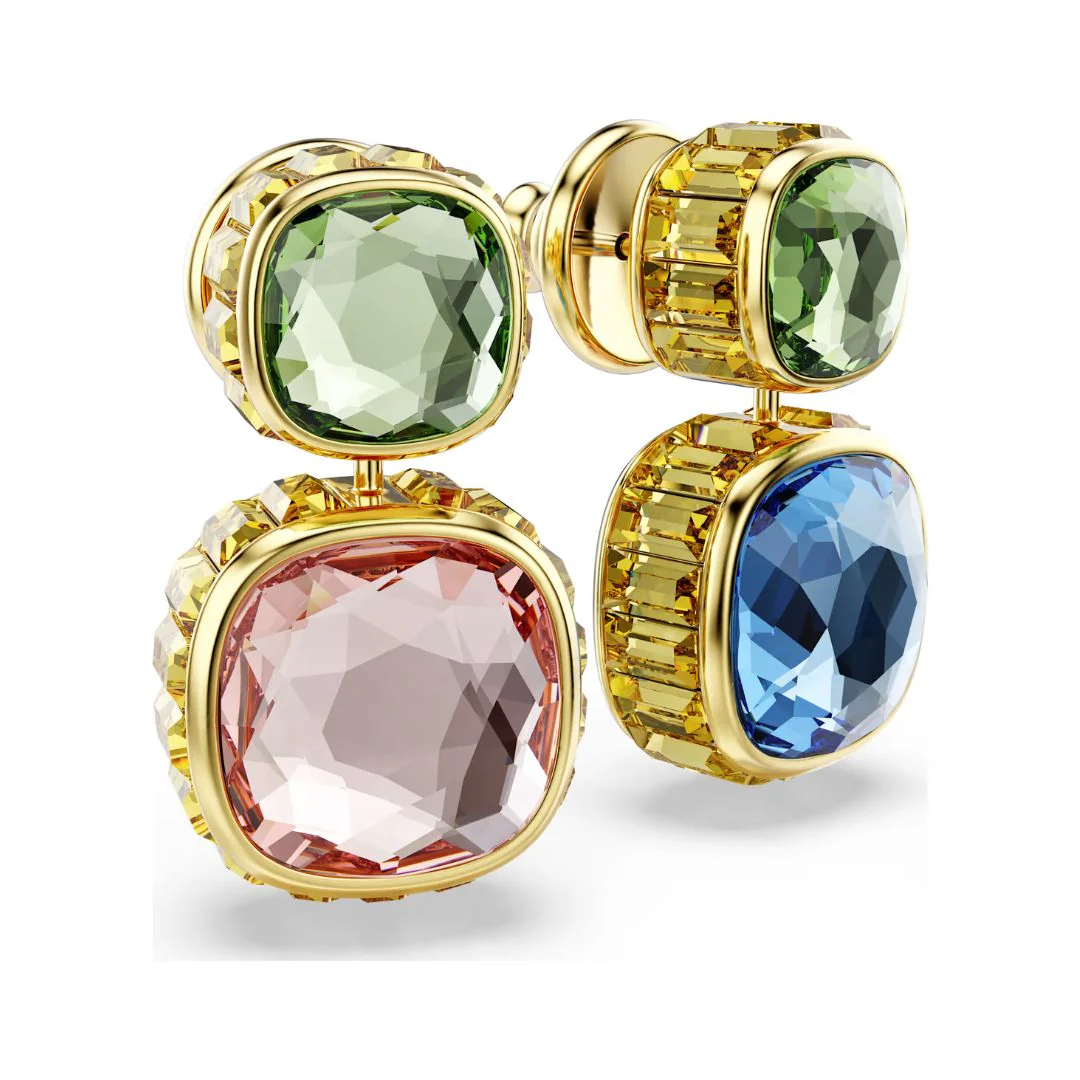Swarovski Chroma korvakorut, keltakullanväri, eriväriset kristallit, 5692492 - Image 2