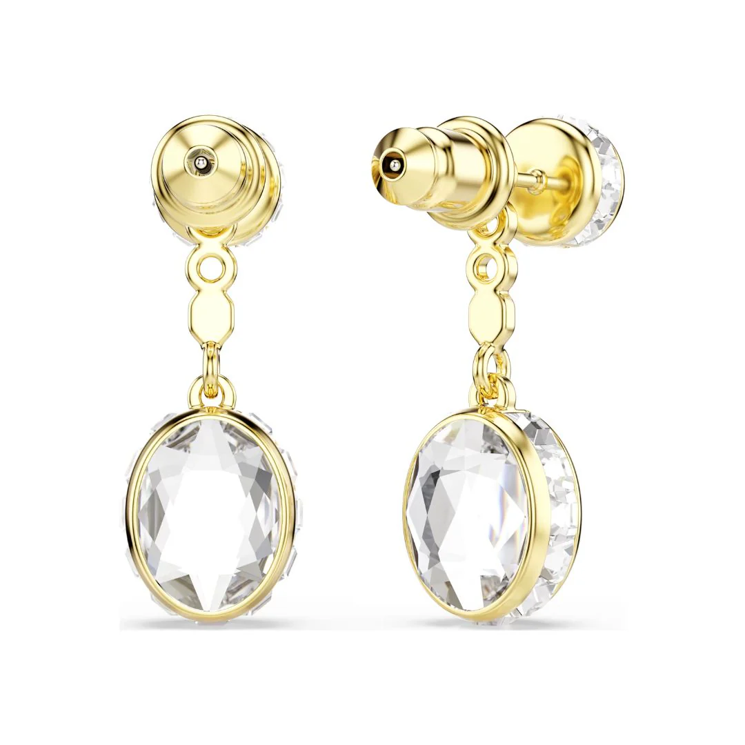 Swarovski Chroma korvakorut, keltakullattu, vaaleanpunaiset ja violetit kristallit, 5738478 - Image 5