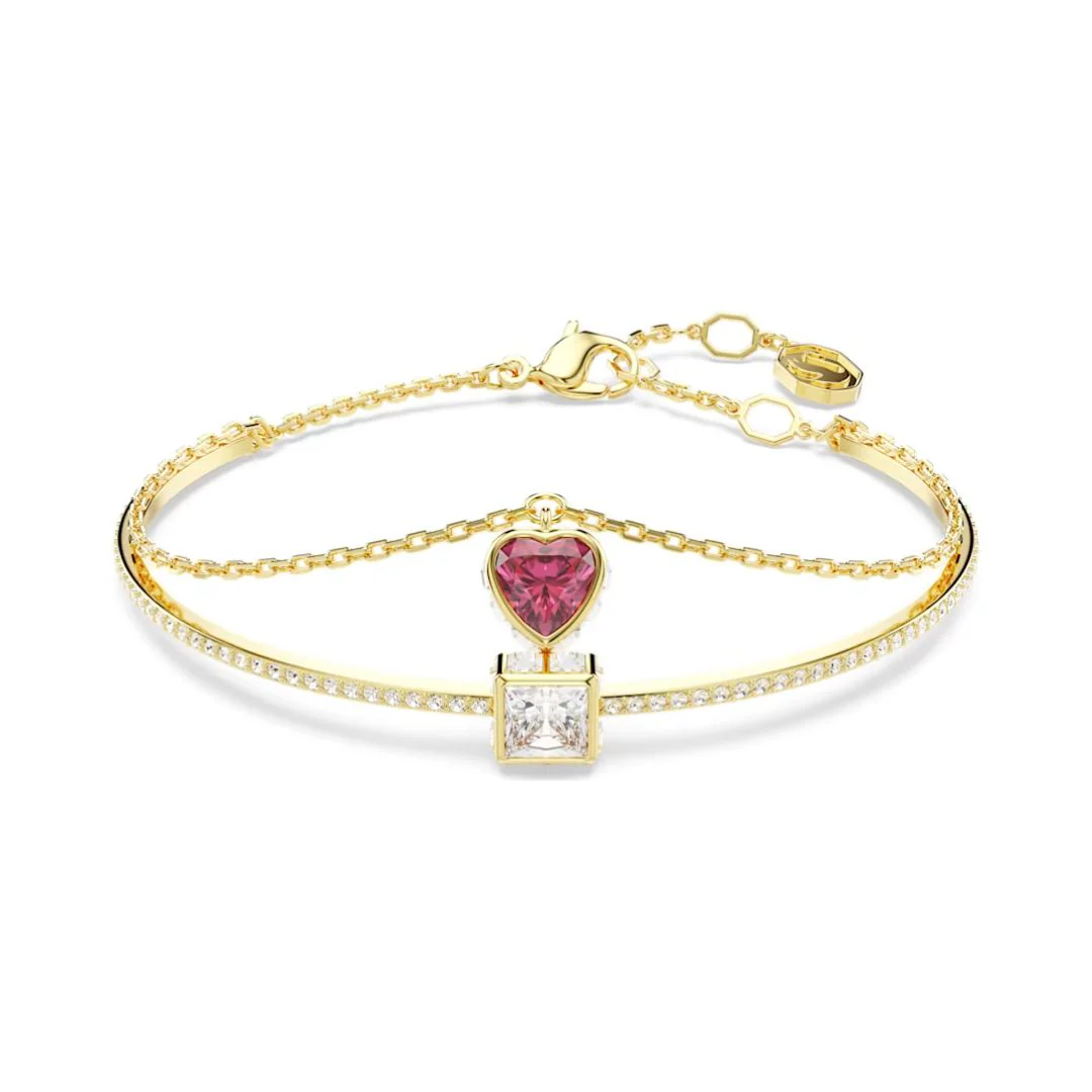 Swarovski Chroma rannekoru, keltakullanväri ja punainen kristalli, 5683835