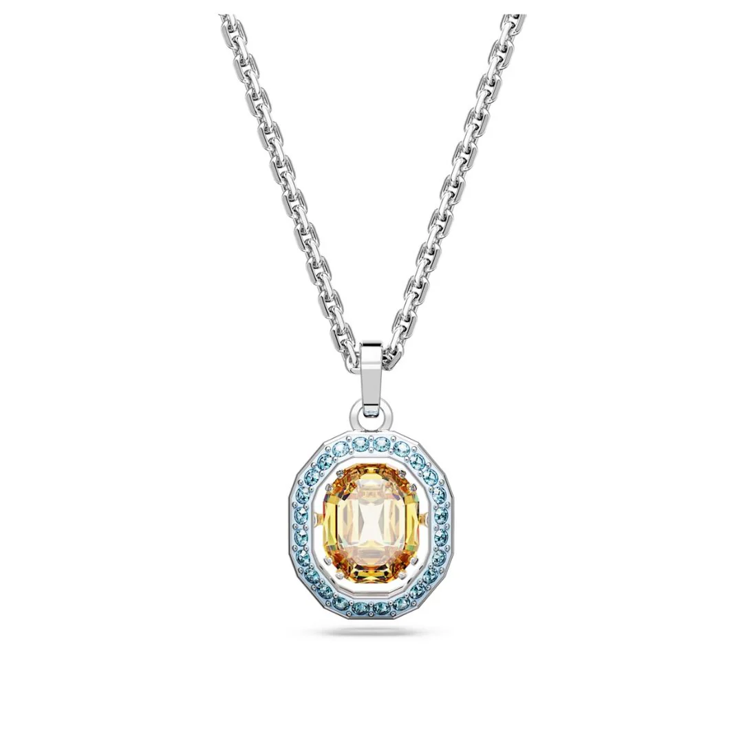 Swarovski Chroma riipus keltaisella ja sinisillä kristallilla