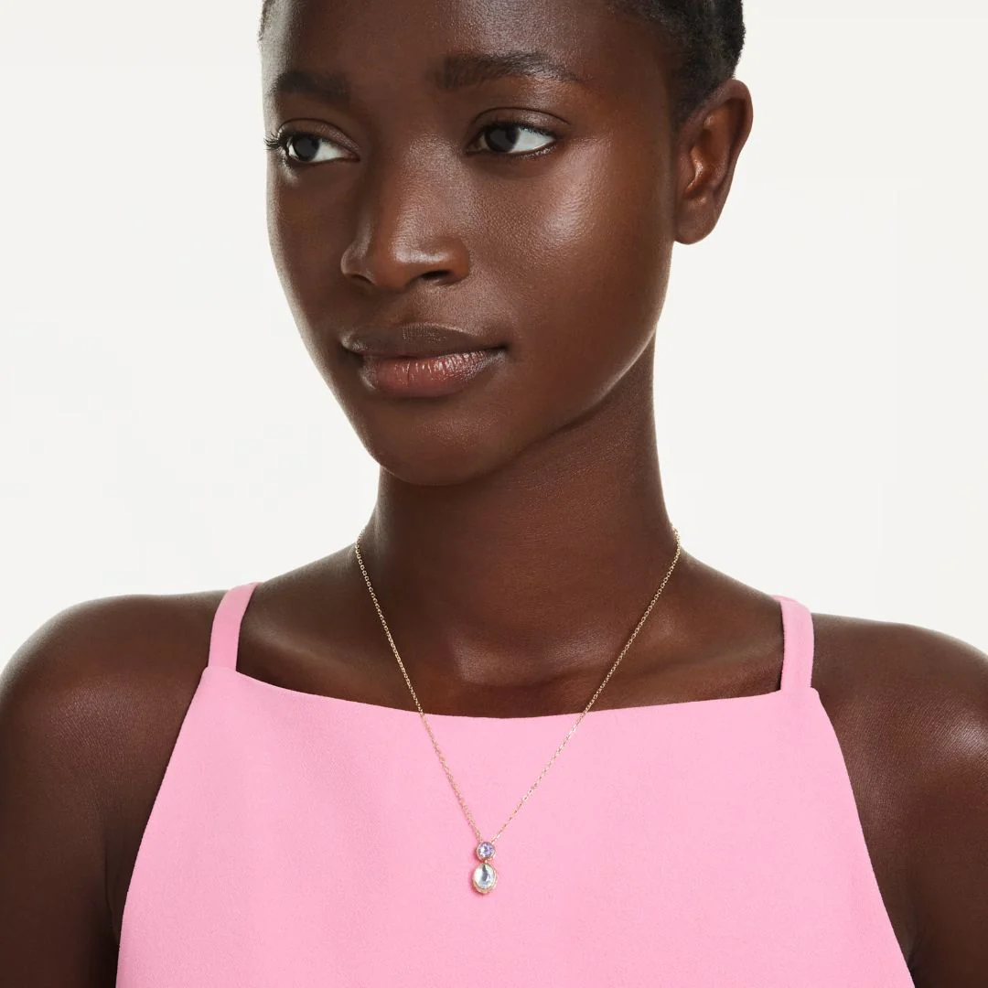 Swarovski Chroma riipus, keltakullattu ja eriväriset kristallit, 5741586 - Image 2