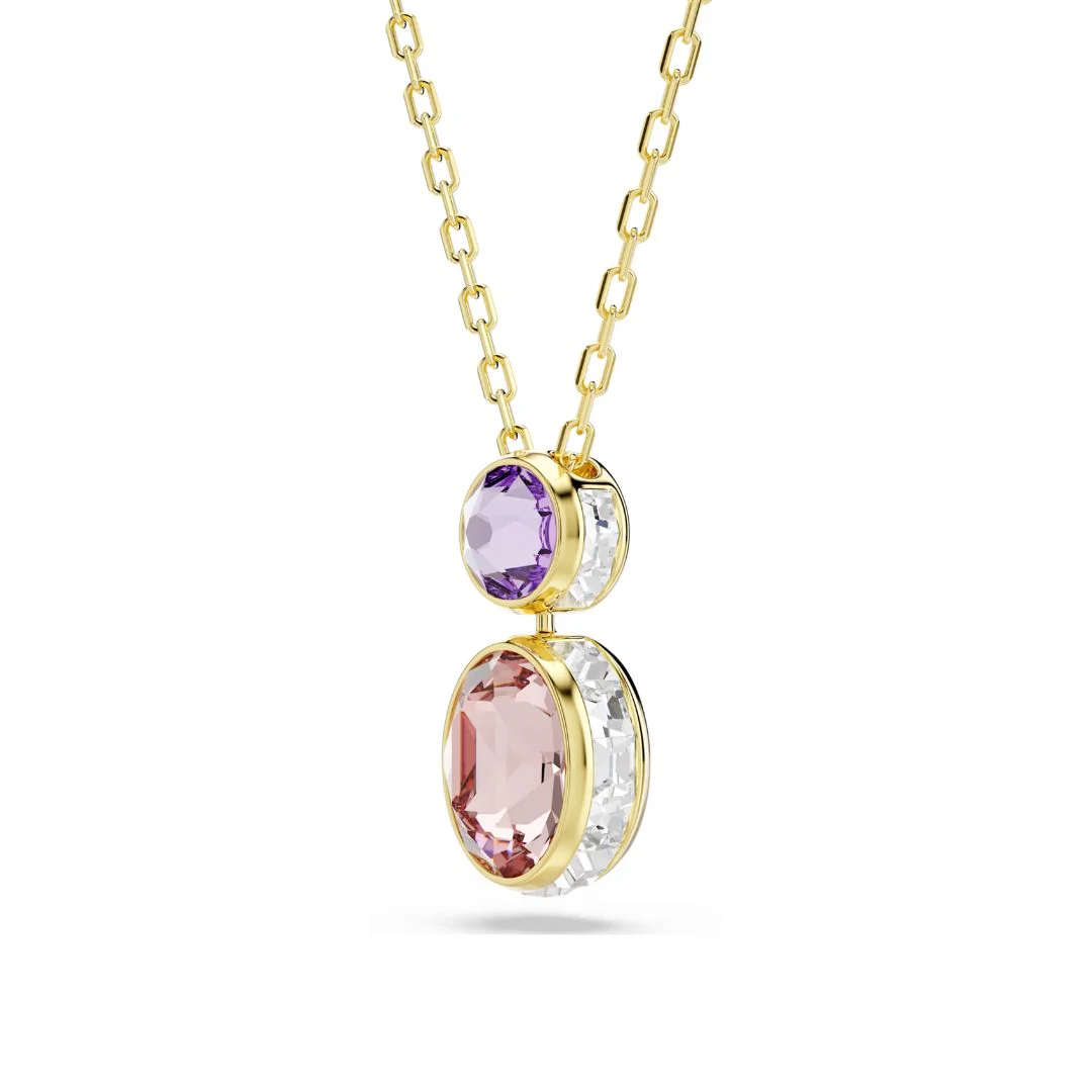 Swarovski Chroma riipus, keltakullattu ja eriväriset kristallit, 5741586 - Image 3
