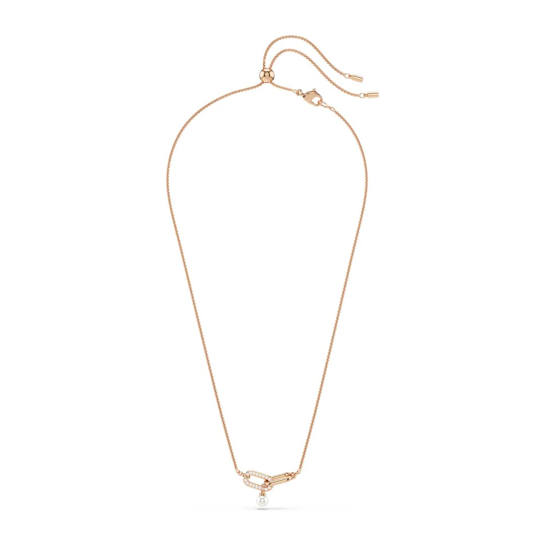 Swarovski Constella riipus, ruusukullanväri, kirkkaat kristallit ja valkoinen helmi, 5728589 - Image 3