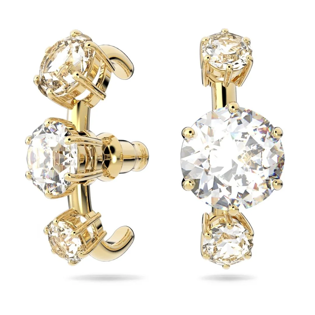 Swarovski Constella keltakullan väriset korvakorut - Image 2