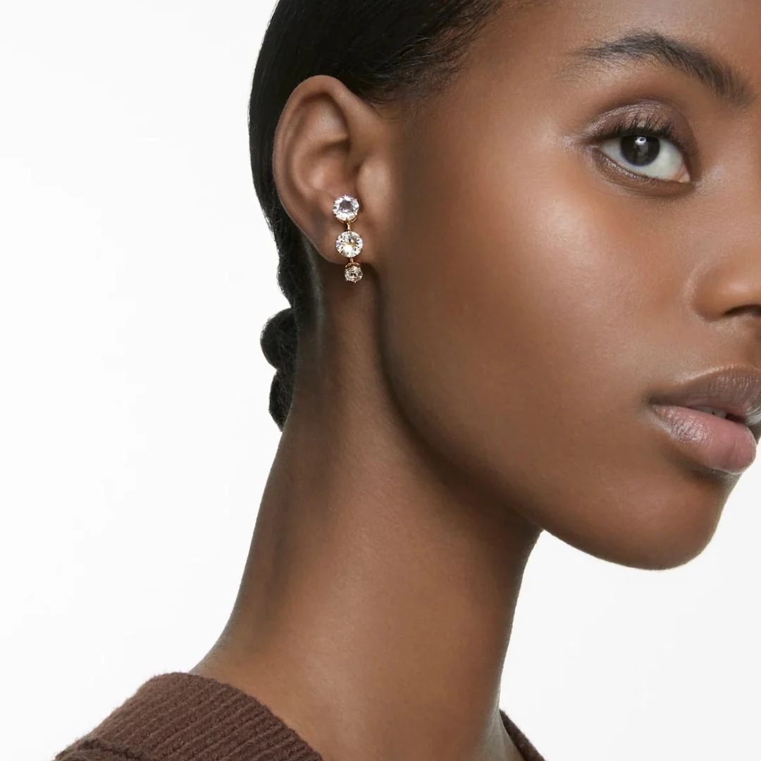 Swarovski Constella keltakullan väriset korvakorut - Image 3