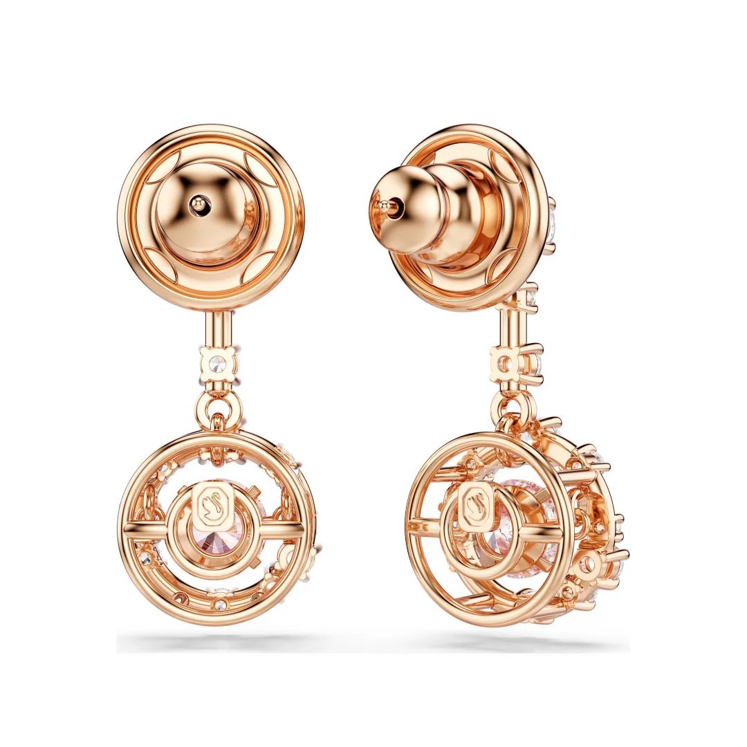 Swarovski Constella korvakorut, rosekullattu, kirkkaat ja vaaleanpunaiset zirkonit, 5744239 - Image 4