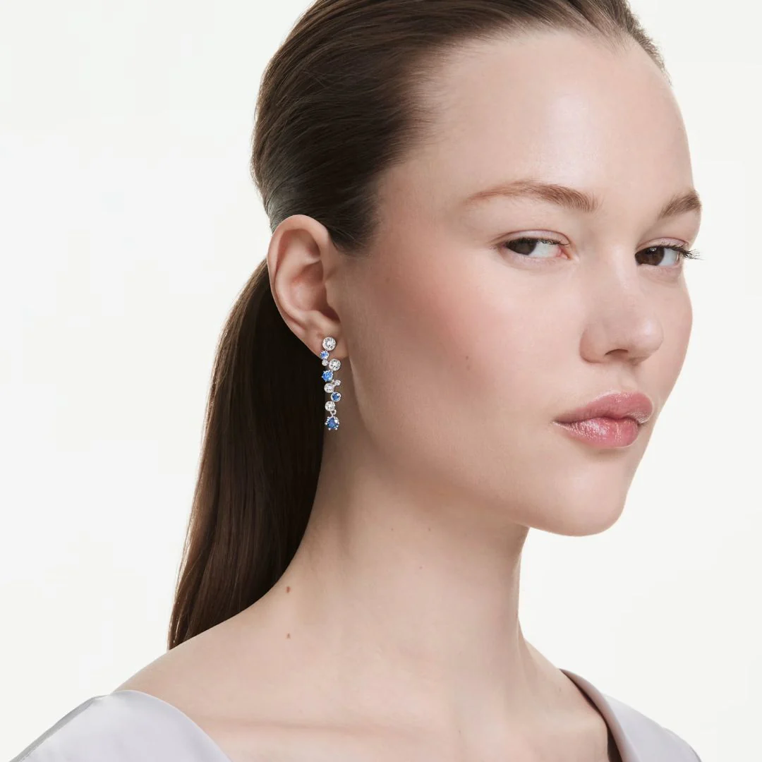 Swarovski Constella korvakorut, vaalea metalli ja siniset kristallit, 5732775 - Image 2