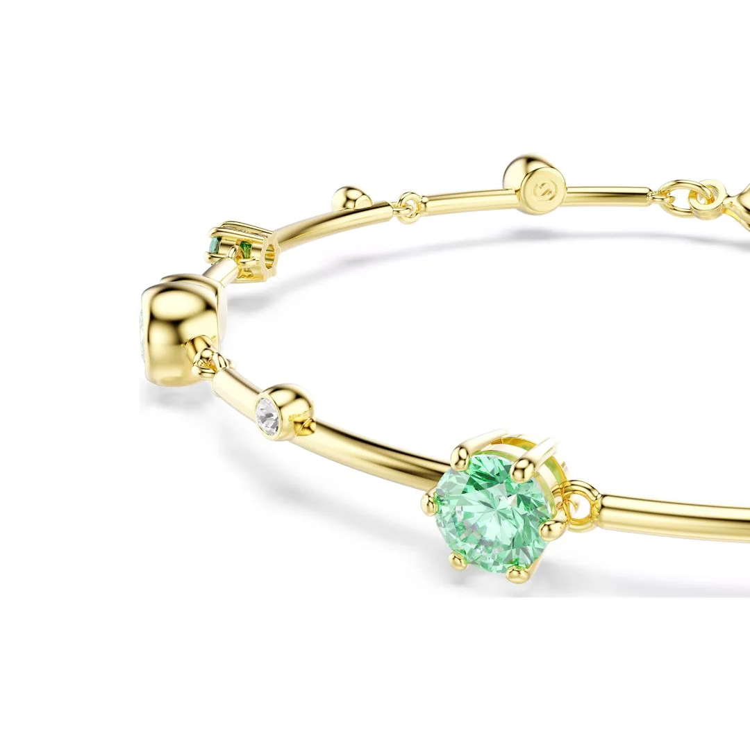 Swarovski Constella rannekoru, keltakullanväri ja vihreät kristallit, 5722478 - Image 2