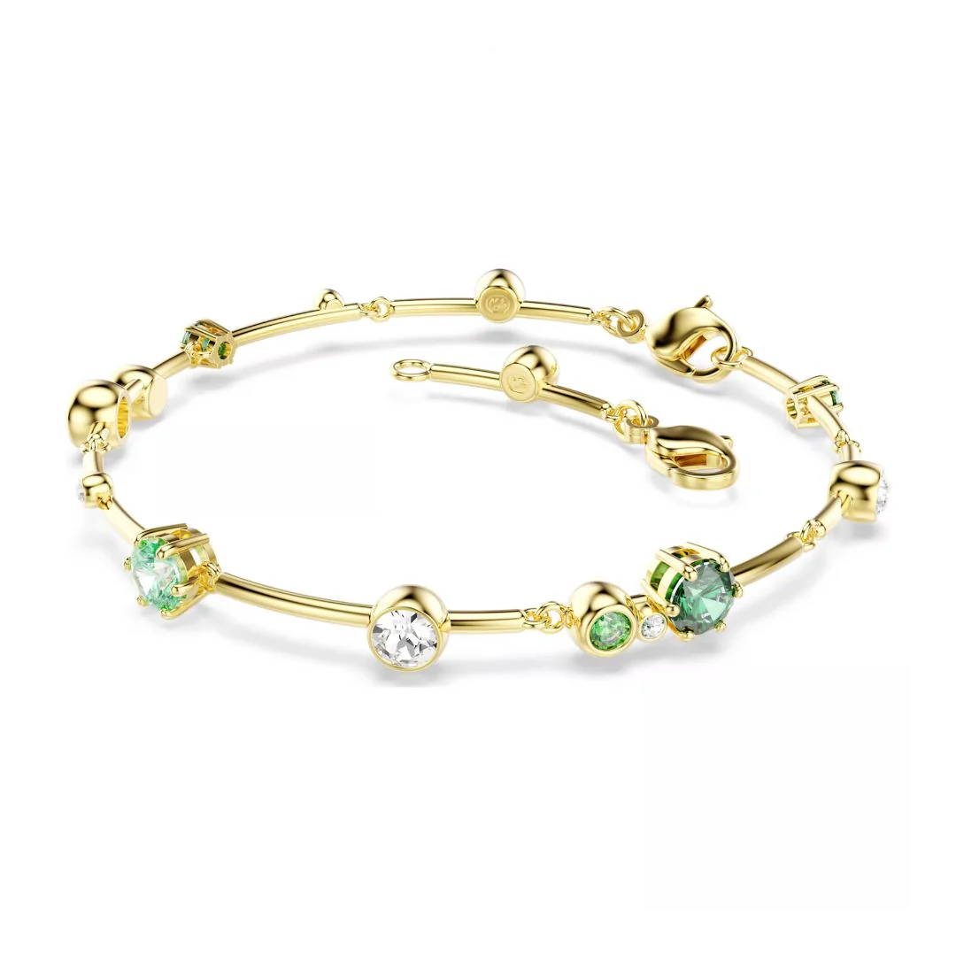 Swarovski Constella rannekoru, keltakullanväri ja vihreät kristallit, 5722478 - Image 4