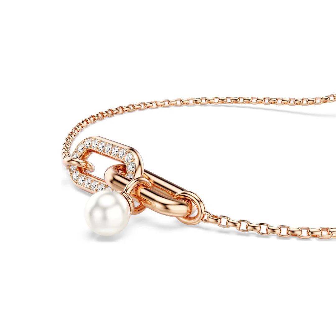 Swarovski Constella rannekoru, ruusukullanväri, kirkkaat kristallit ja valkoinen helmi, 5728588 - Image 4
