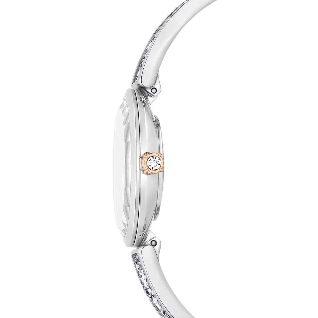 Swarovski Crystal Rock oval rannekello, hopeanväri ja kirkkaat kristallit, 5656878 - Image 6