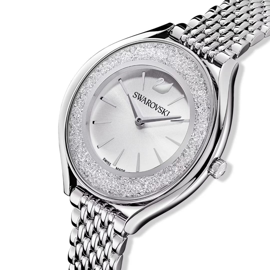 Swarovski Crystalline aura rannekello, hopeanväri ja kirkkaat kristallit, 5519462 - Image 4