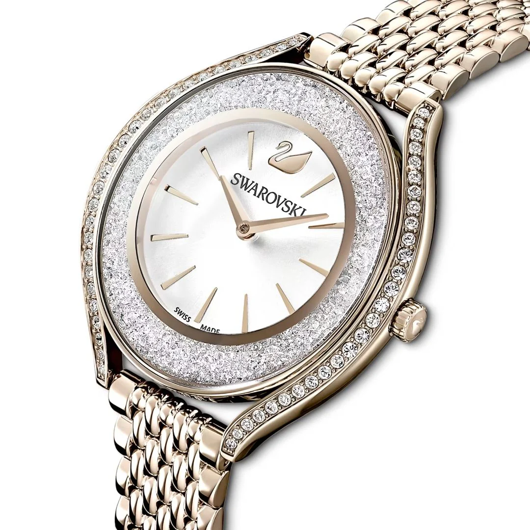 Swarovski Crystalline aura rannekello, samppanjakullanväri ja kirkkaat kristallit, 5519456 - Image 3