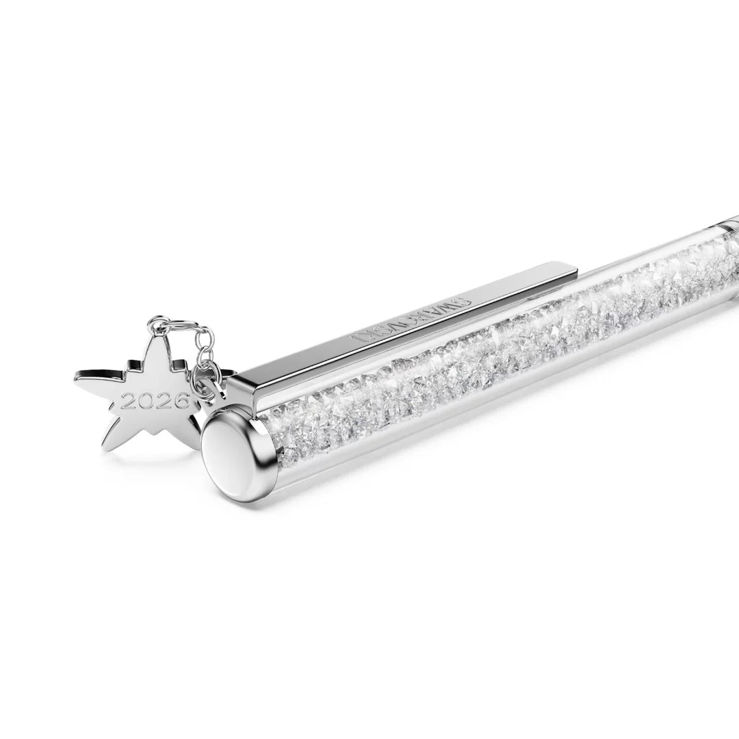 Swarovski Crystalline kuulakärkikynä, valkoinen, kromi ja kirkkaat kristallit, 5717136 - Image 4