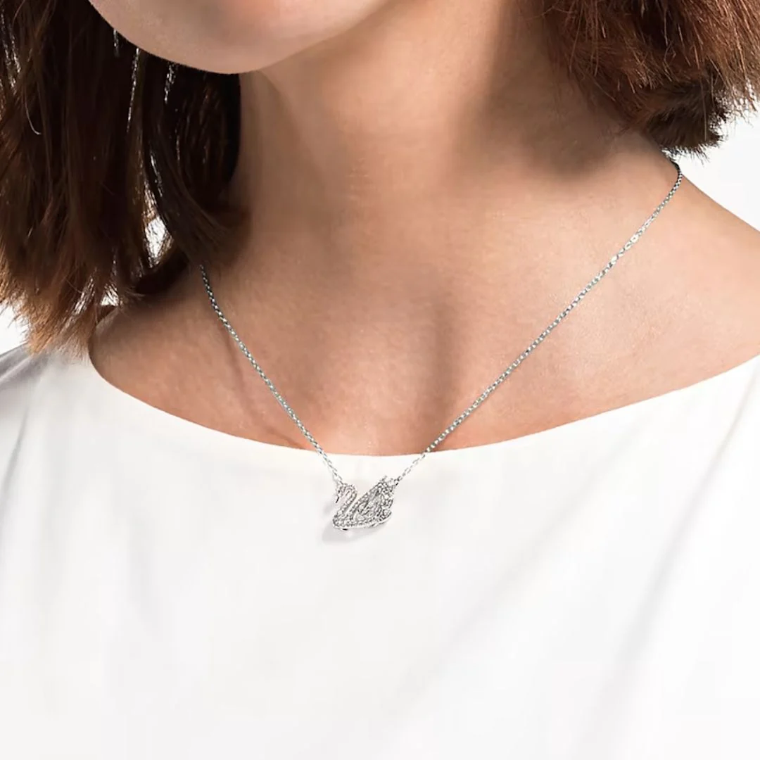 Swarovski Dancing Swan riipus, vaalea metalli ja kirkkaat kristallit 5514421 - Image 2