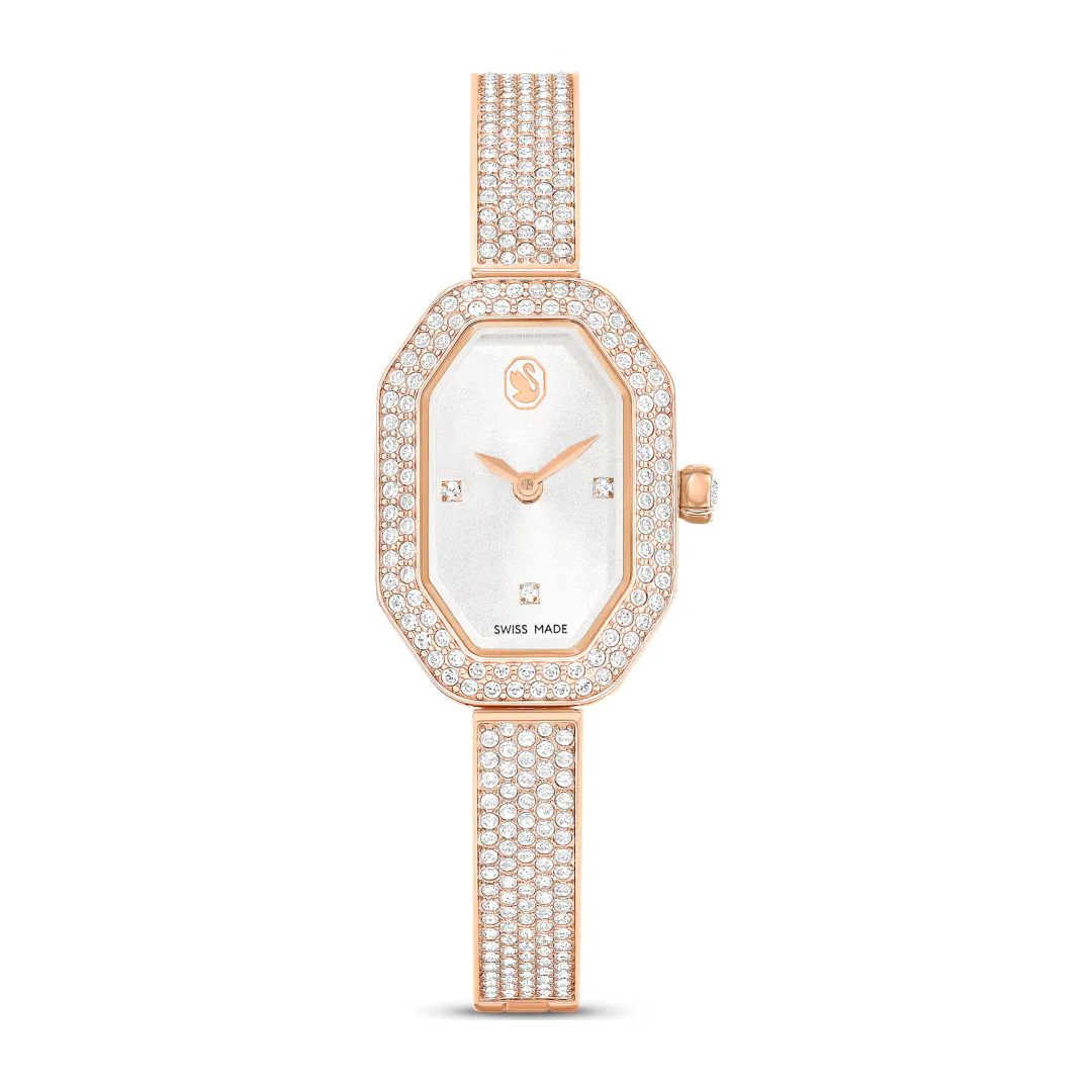 Swarovski Dextera bangle rannekello, ruusukullanväri ja kirkkaat kristallit, 5672992