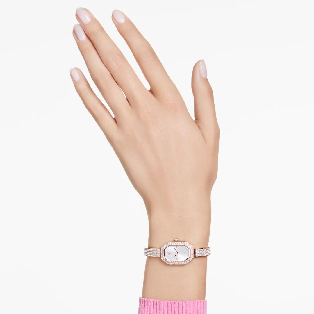 Swarovski Dextera bangle rannekello, samppanjakullanväri ja kirkkaat kristallit, 5672987 - Image 2