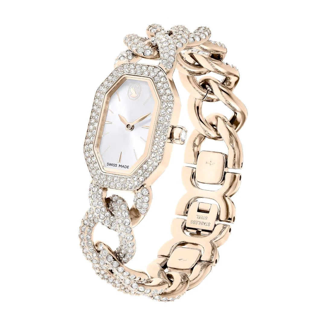 Swarovski Dextera chain rannekello, samppanjakullanväri ja kirkkaat kristallit, 5711710 - Image 3