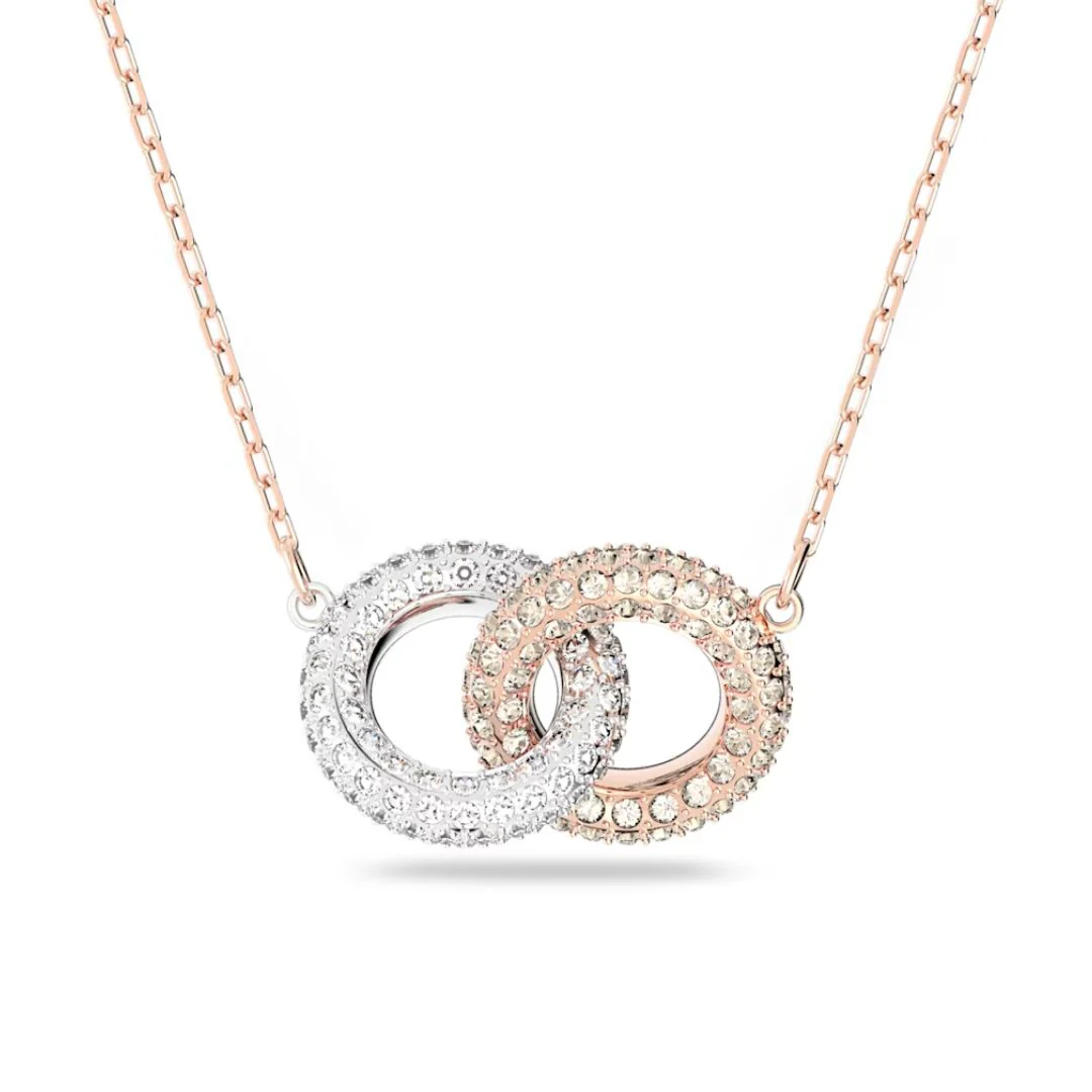 Swarovski Dextera kaulakoru, ruusukullattu ja kirkkaat kristallit, 5414999