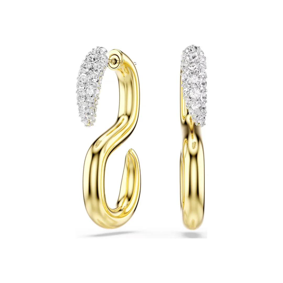 Swarovski Dextera korvakorut, keltakullattu ja kirkkaat kristallit 5741796