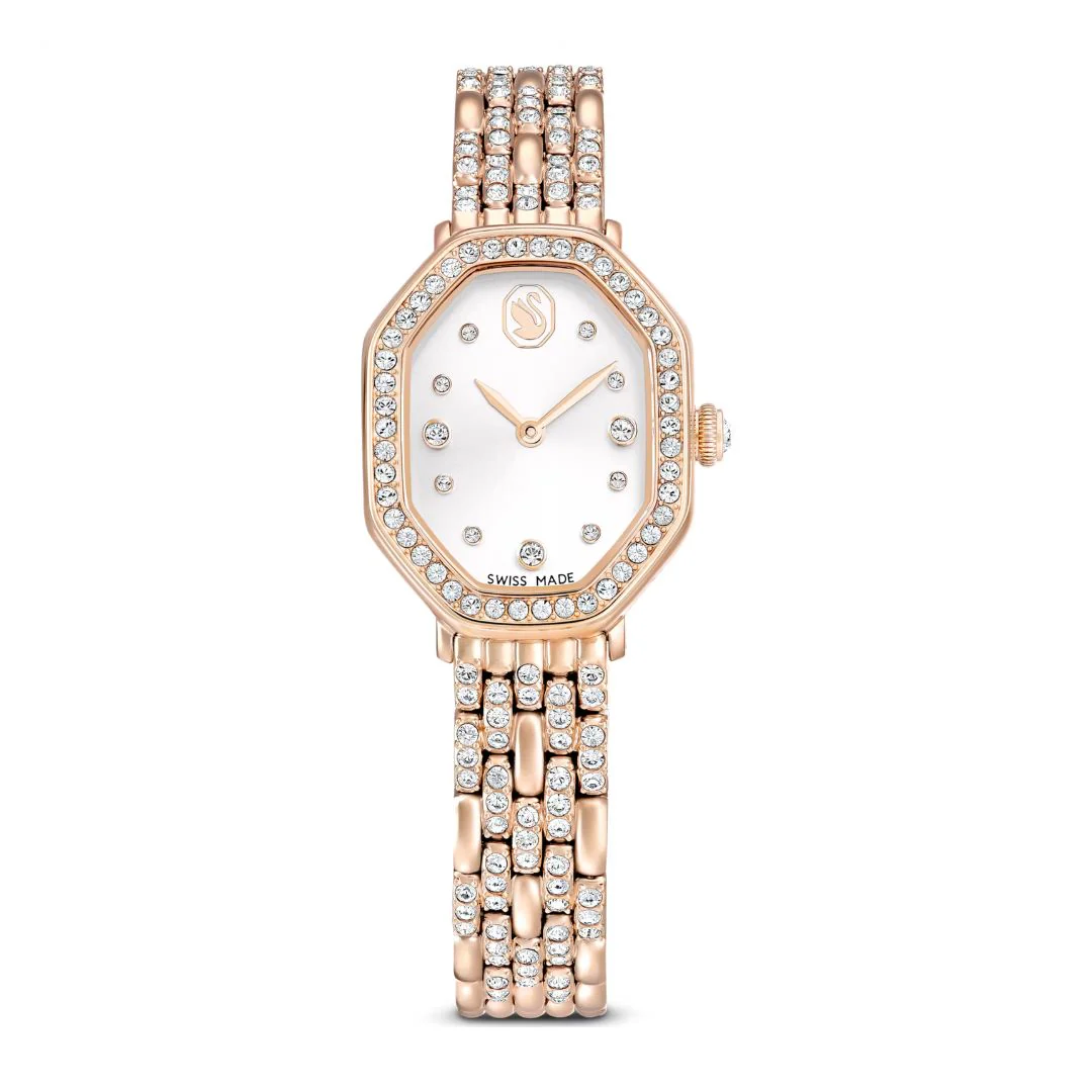 Swarovski Dextera octagon rannekello, ruusukullanväri ja kirkkaat kristallit, 5715517