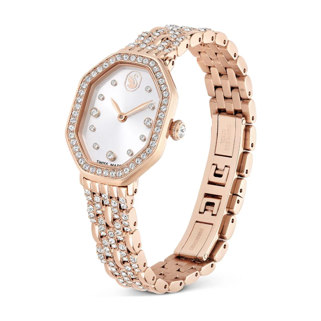Swarovski Dextera octagon rannekello, ruusukullanväri ja kirkkaat kristallit, 5715517 - Image 3
