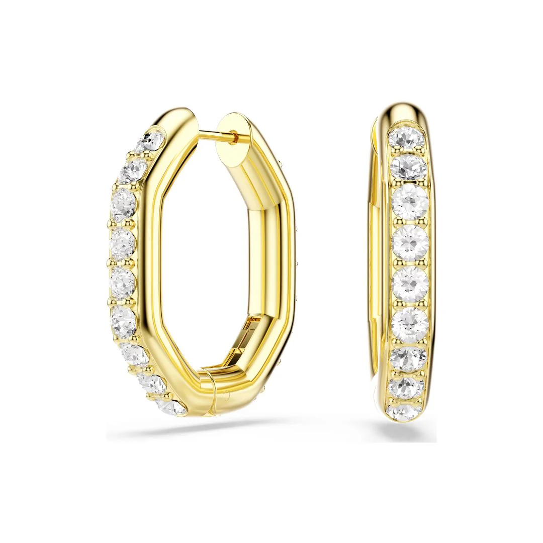 Swarovski Dextera rengaskorvakorut, keltakullattu ja kirkkaat kristallit, 5724584