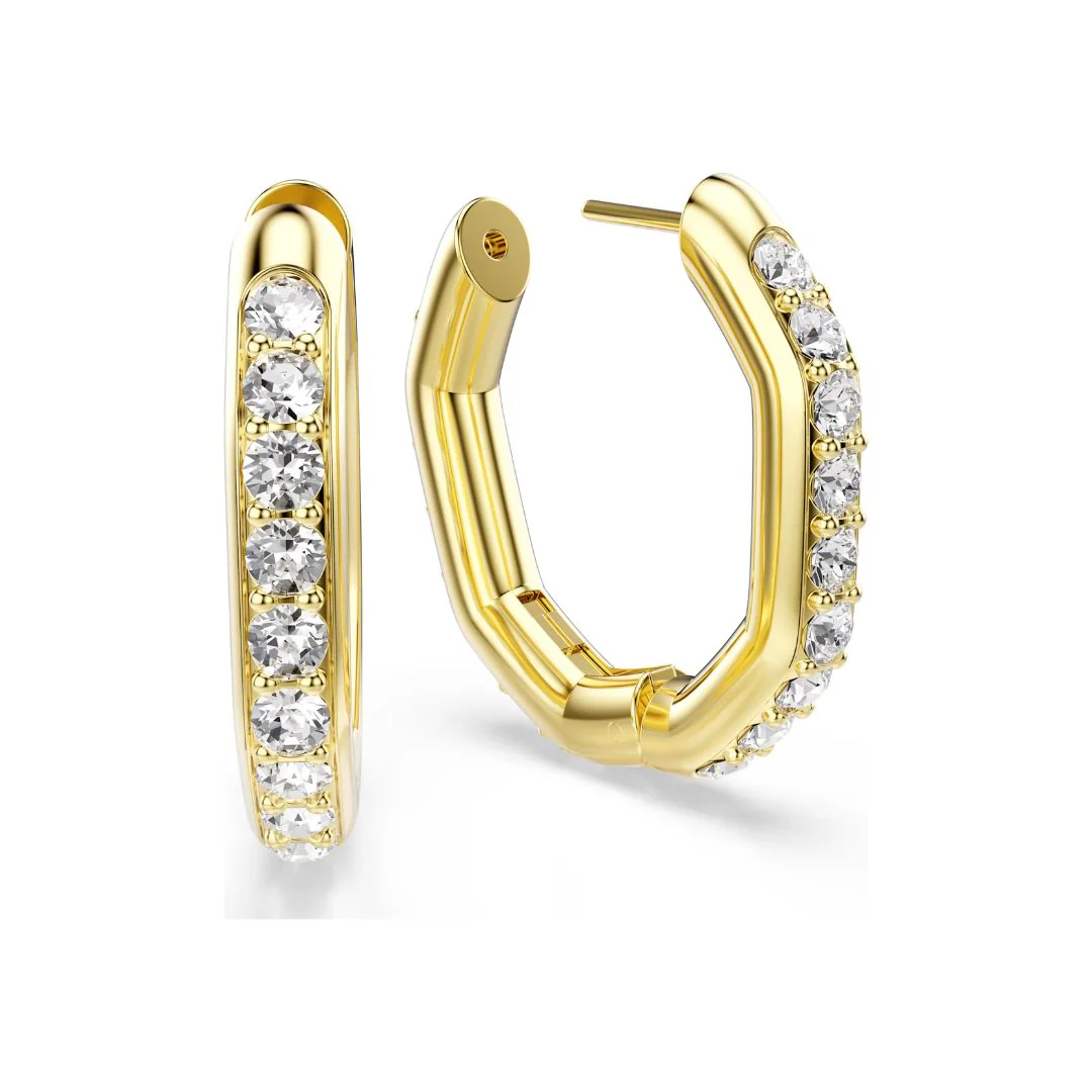 Swarovski Dextera rengaskorvakorut, keltakullattu ja kirkkaat kristallit, 5724584 - Image 3
