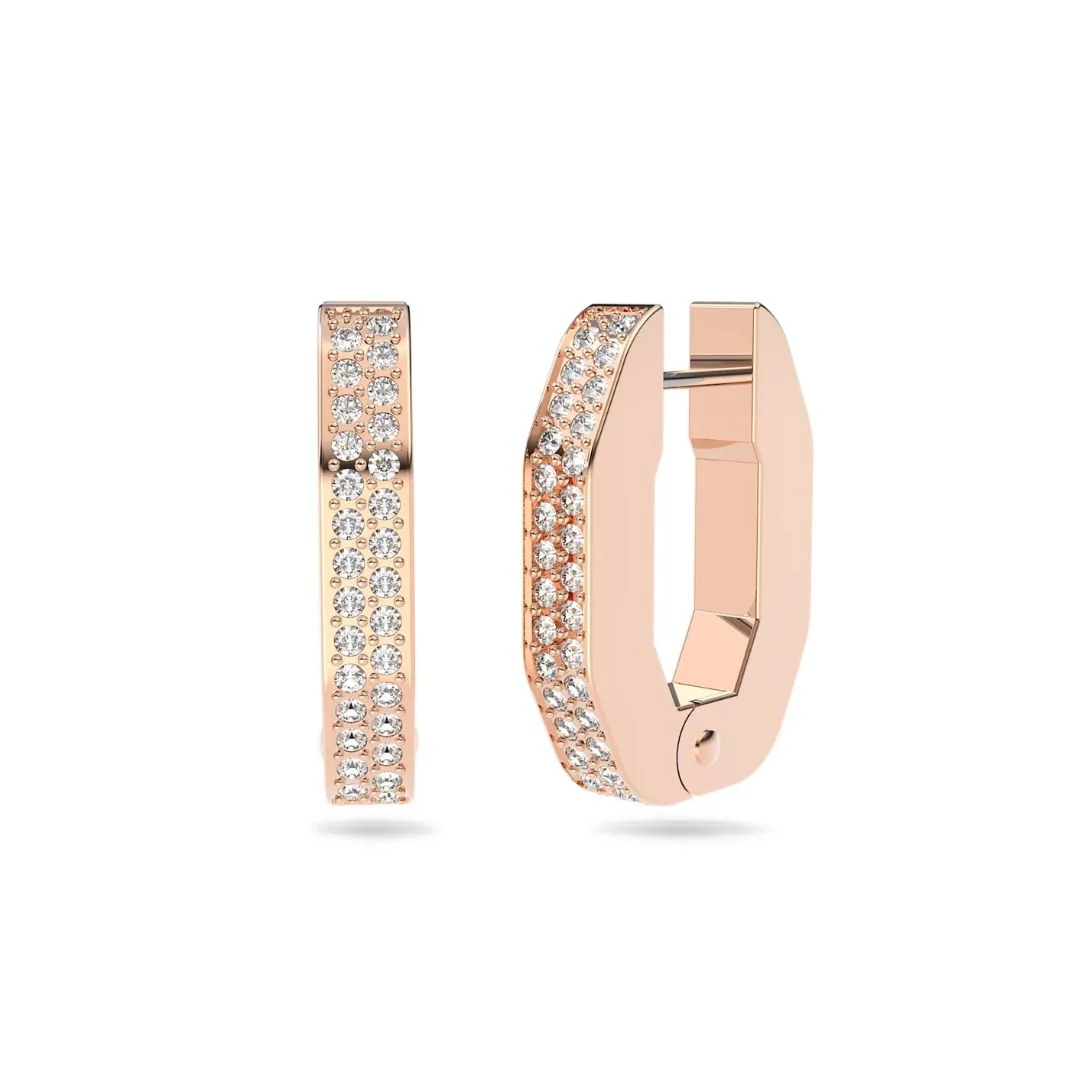 Swarovski Dextera rengaskorvakorut, S-koko, ruusukullan väriset