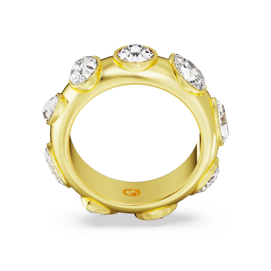 Swarovski Dextera sormus, keltakulta ja kirkkaat kristallit, 5665483 - Image 4