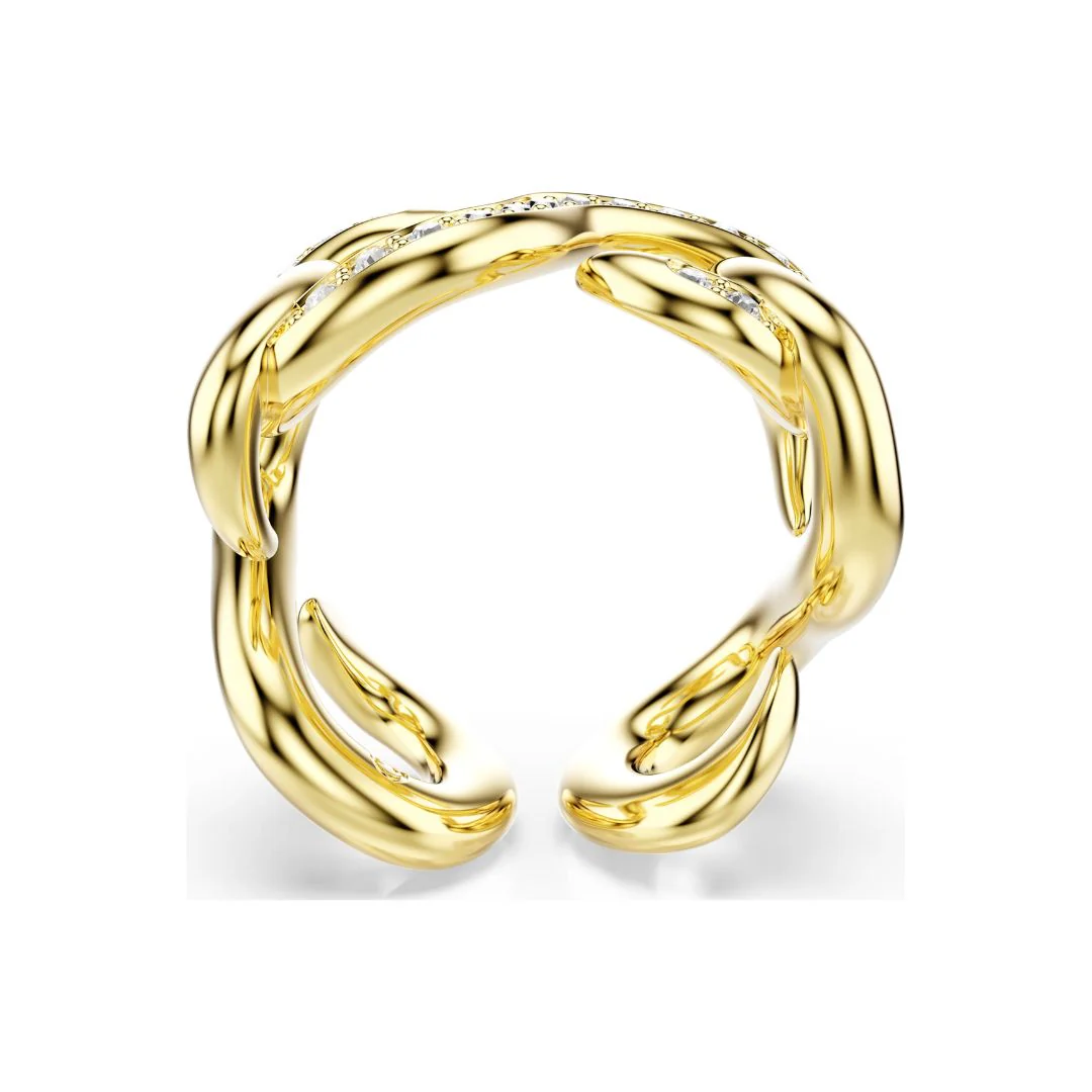Swarovski Dextera sormus, keltakullattu ja kirkkaat kristallit - Image 6
