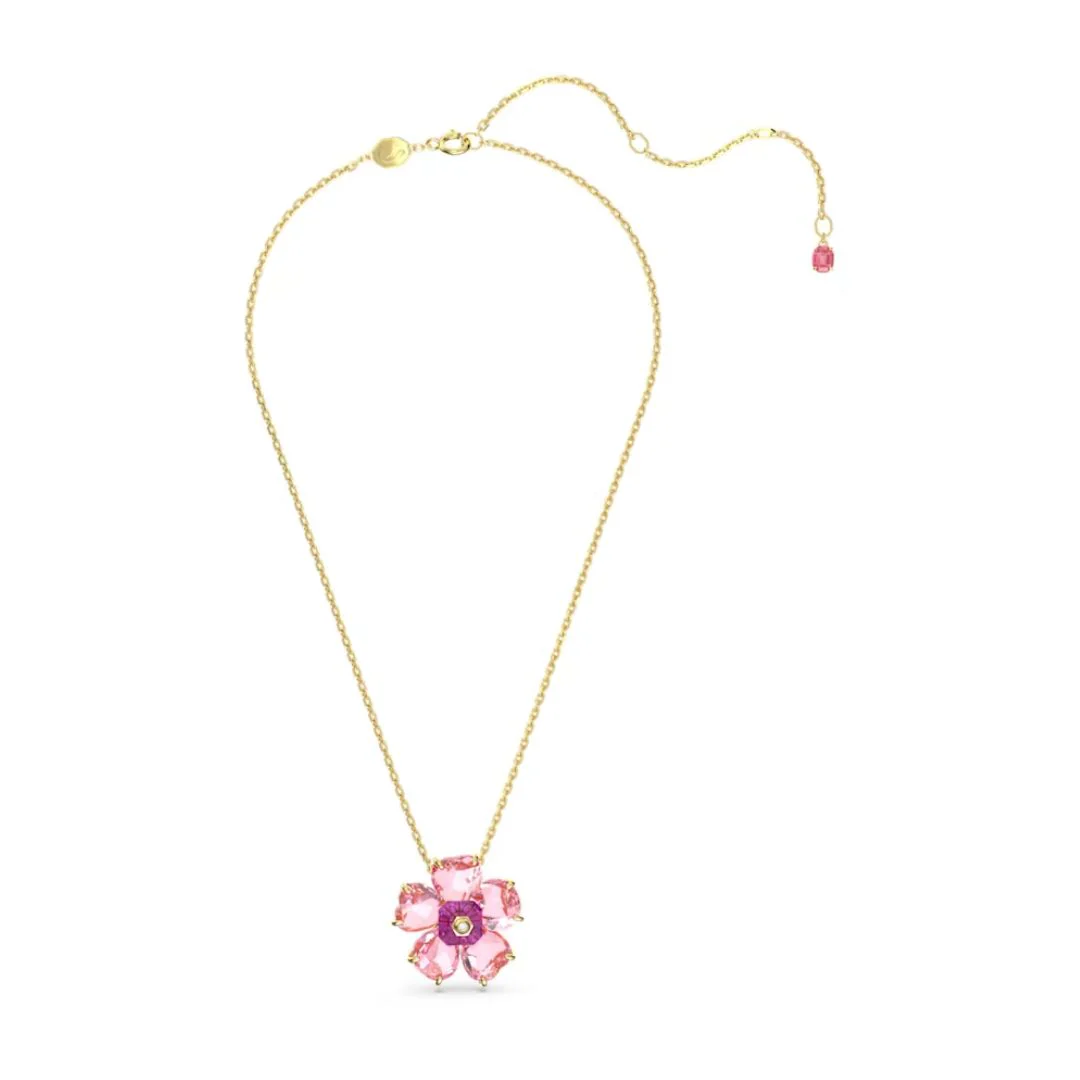 Swarovski Florere Flower kaulakoru, keltakullanväri ja pinkit kristallit, 5650569 - Image 3