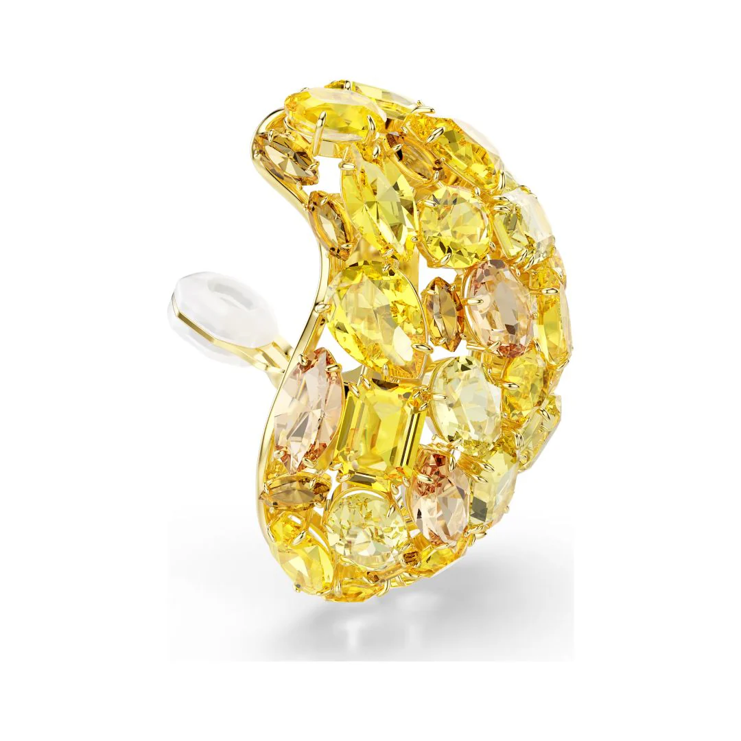 Swarovski Gema Clip korvakorut, keltakullanväri ja keltaiset kristallit, 5723383 - Image 2
