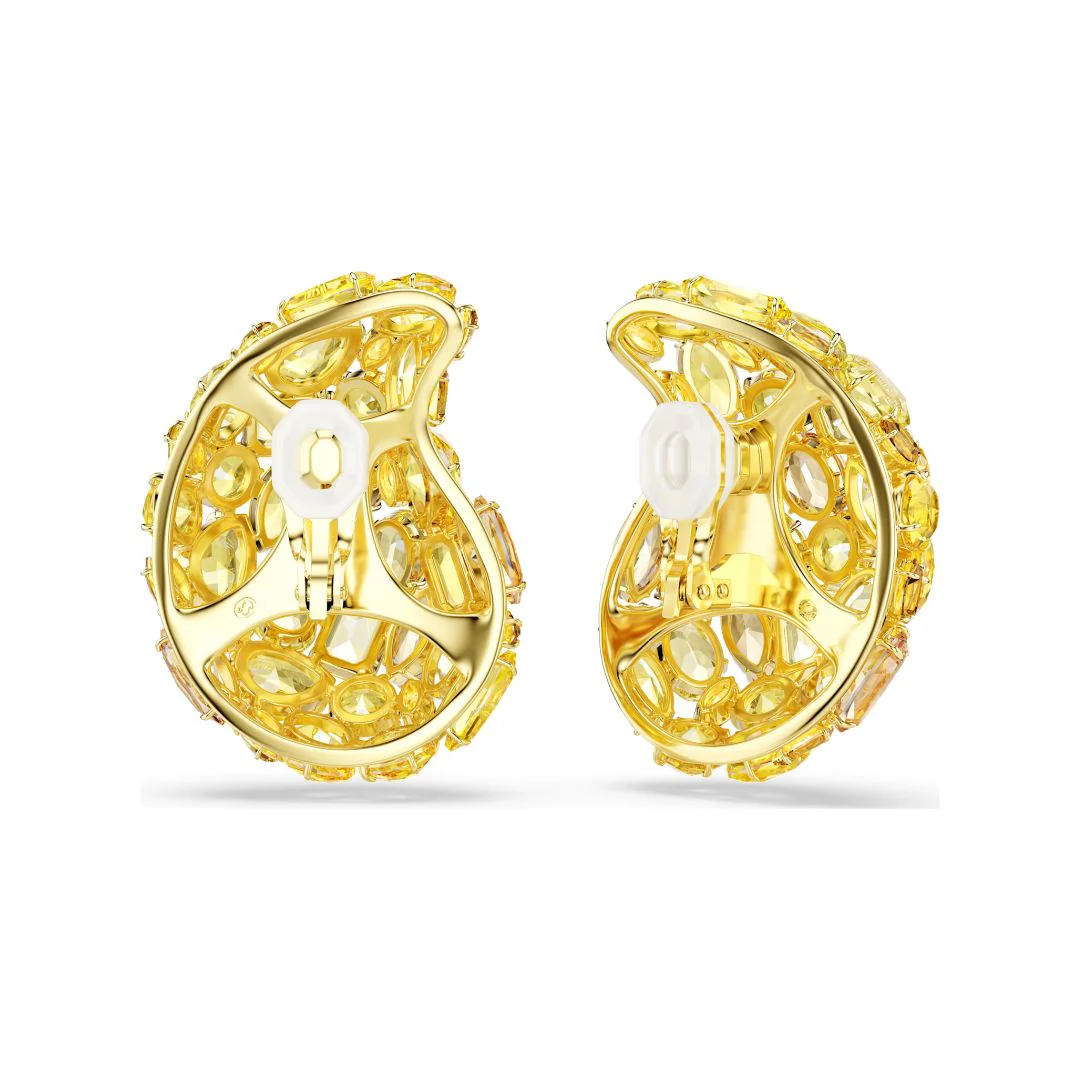 Swarovski Gema Clip korvakorut, keltakullanväri ja keltaiset kristallit, 5723383 - Image 3