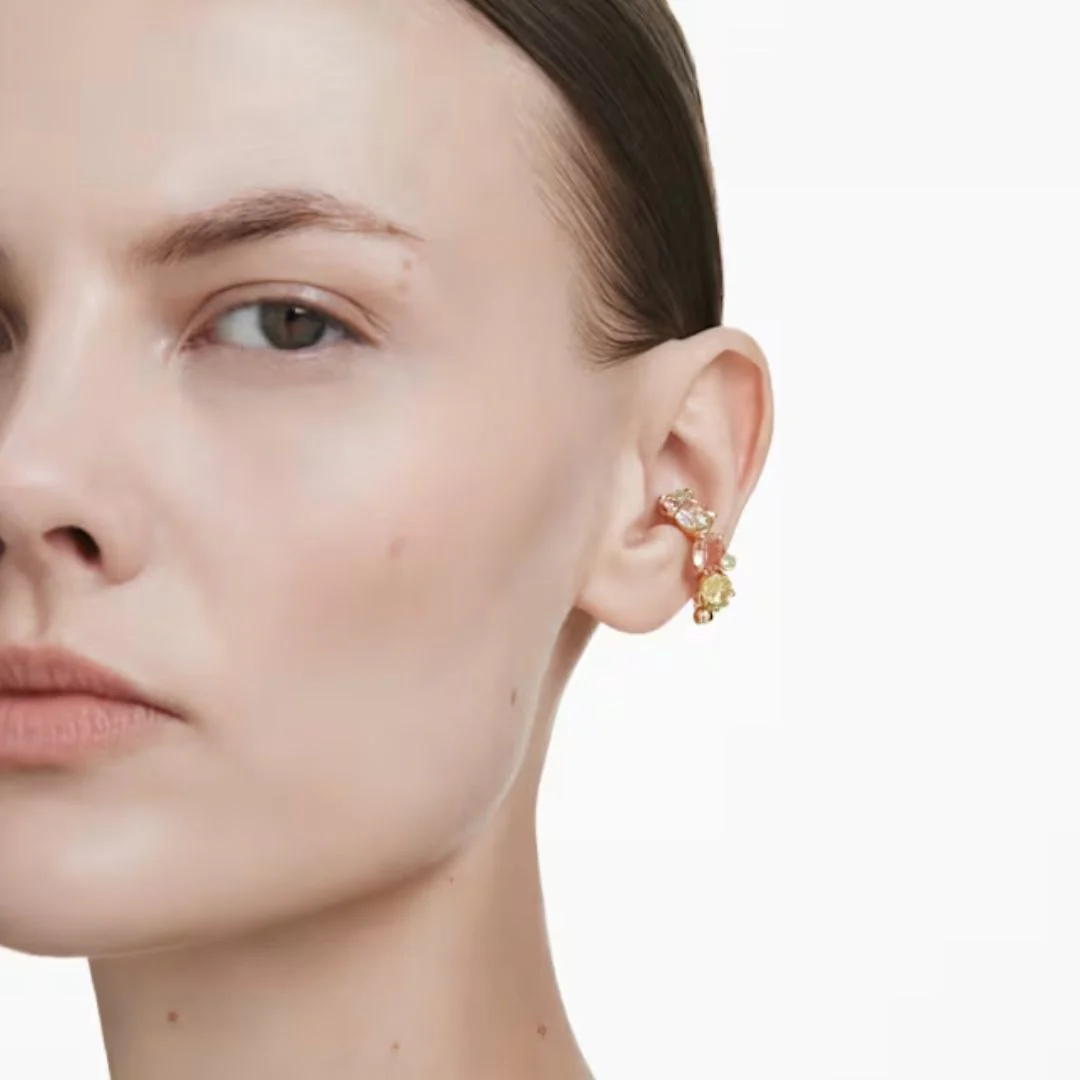 Swarovski Gema Ear Cuff korvakoru, keltakullanväri ja eriväriset kristallit, 5720903 - Image 4