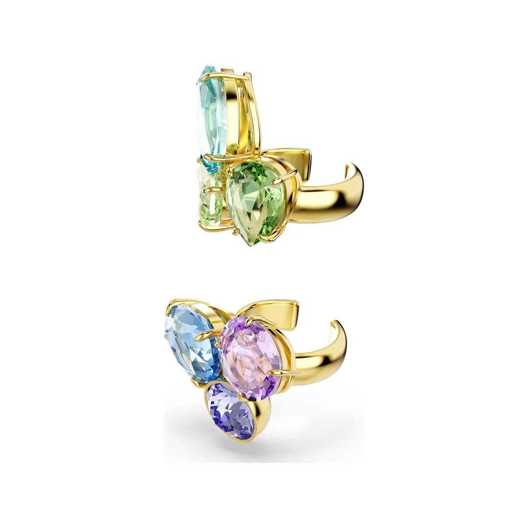 Swarovski Gema ear cuff korvakorut, keltakullattu ja eriväriset kristallit, 5741585 - Image 3