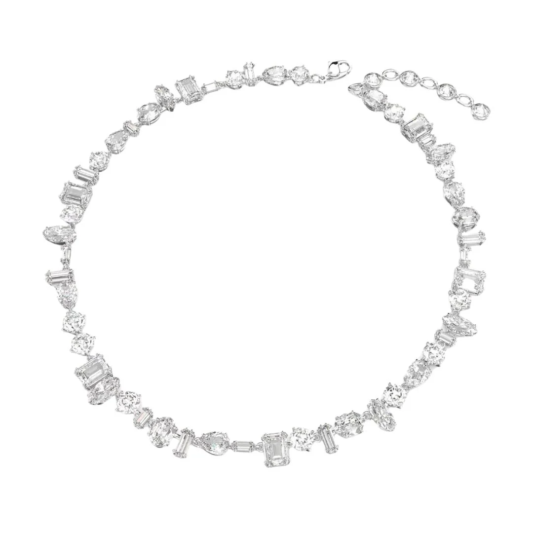 Swarovski Gema kaulakoru, vaalea metalli ja kirkkaat kristallit