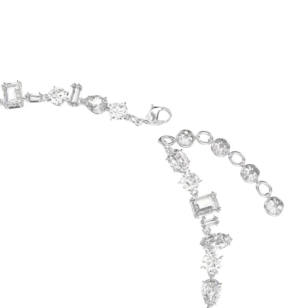 Swarovski Gema kaulakoru, vaalea metalli ja kirkkaat kristallit - Image 3