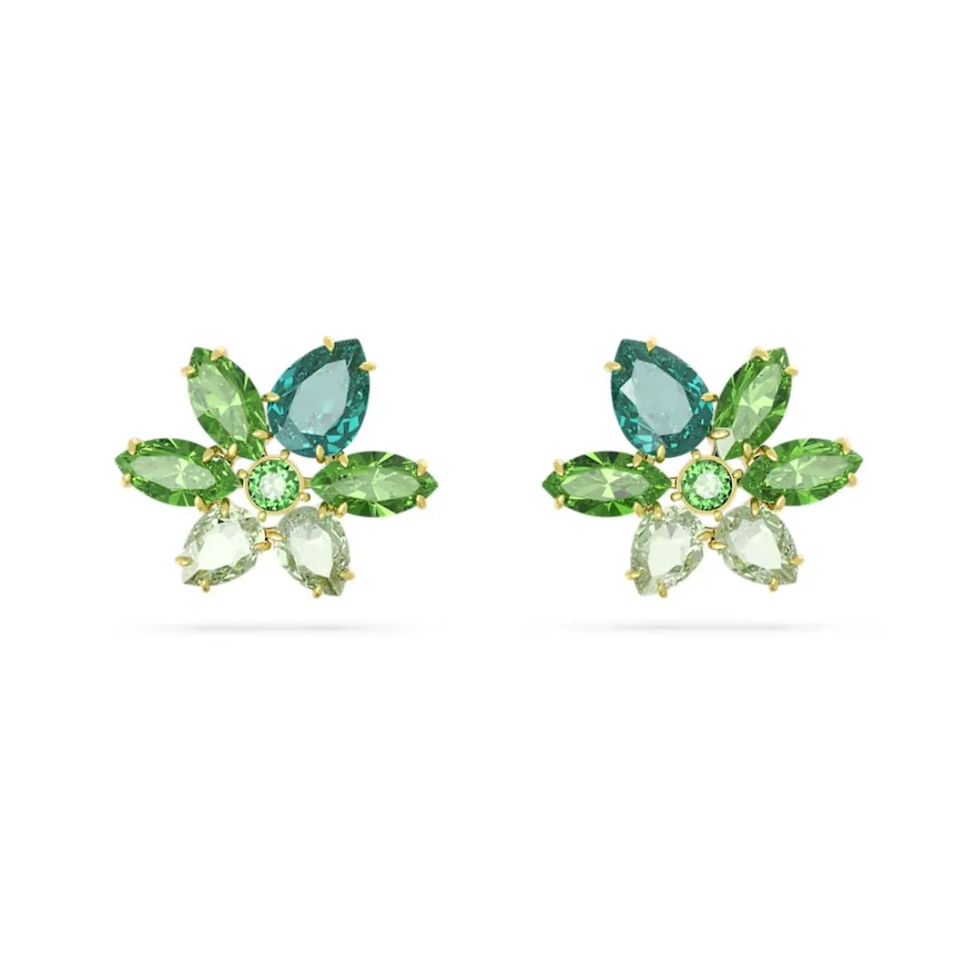 Swarovski Gema korvakorut, keltakullanväri ja vihreät kristallit 5658400