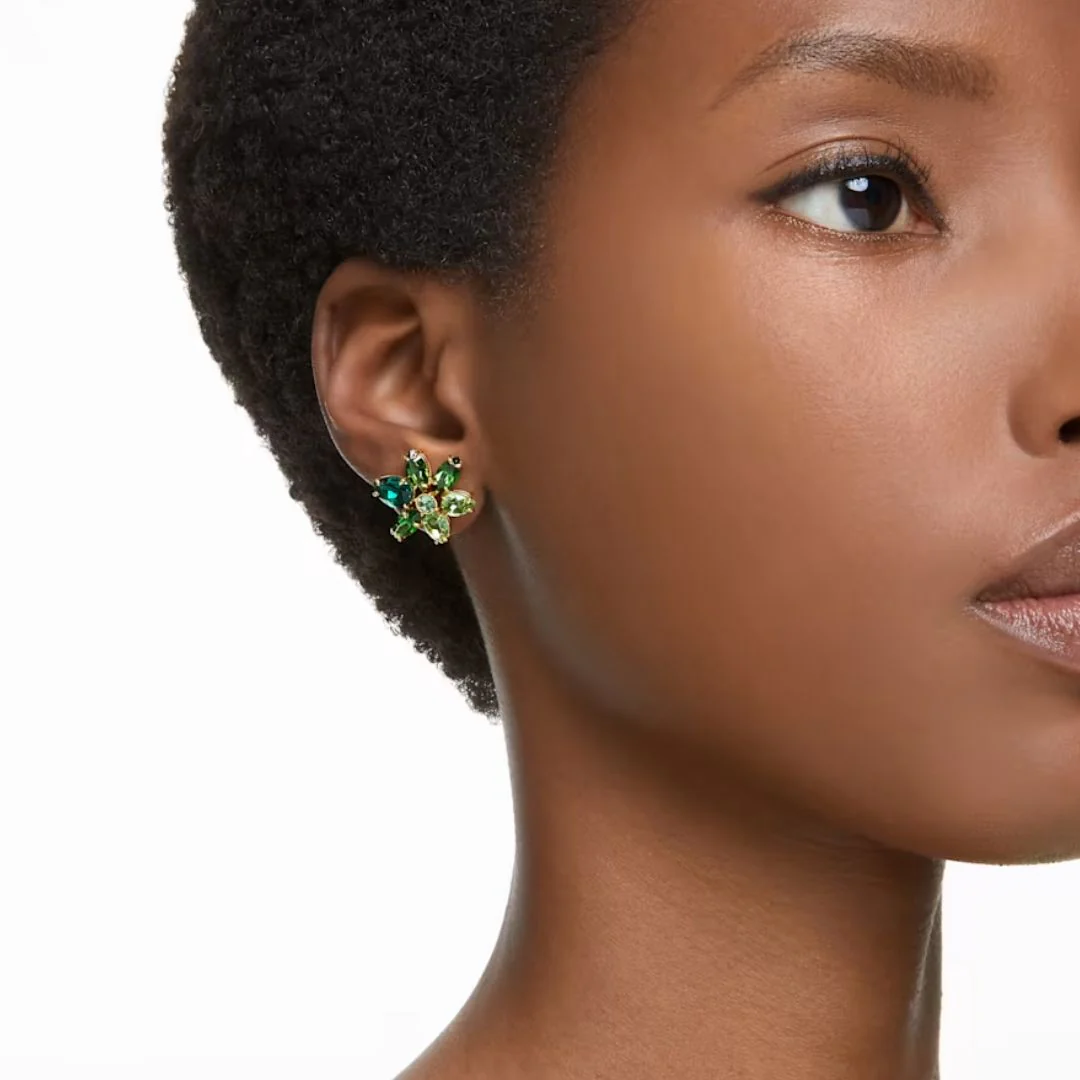 Swarovski Gema korvakorut, keltakullanväri ja vihreät kristallit 5658400 - Image 2