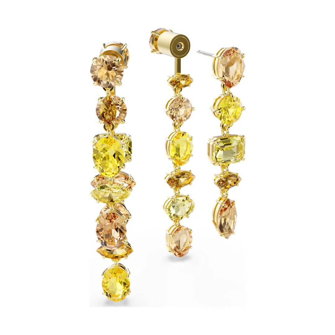 Swarovski Gema korvakorut, keltakullattu ja värikkäät kristallit, 5718073 - Image 5