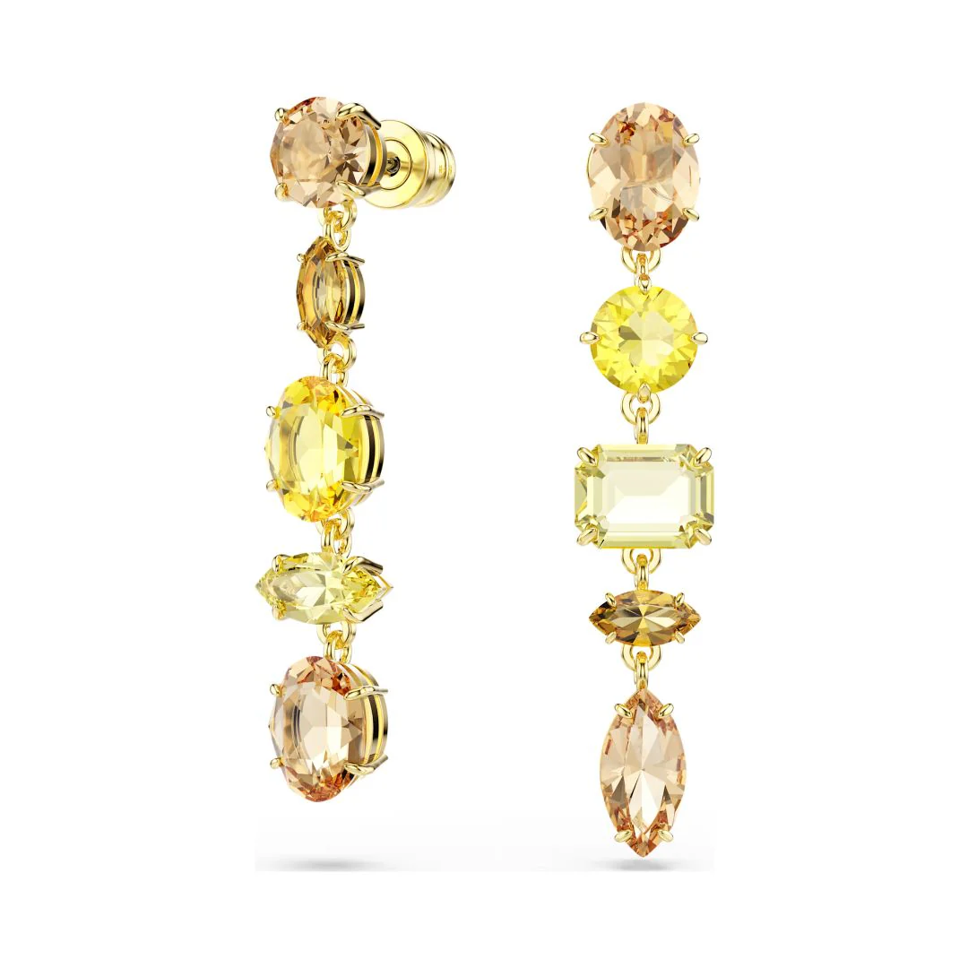 Swarovski Gema korvakorut, keltakullattu ja värikkäät kristallit, 5718073 - Image 6