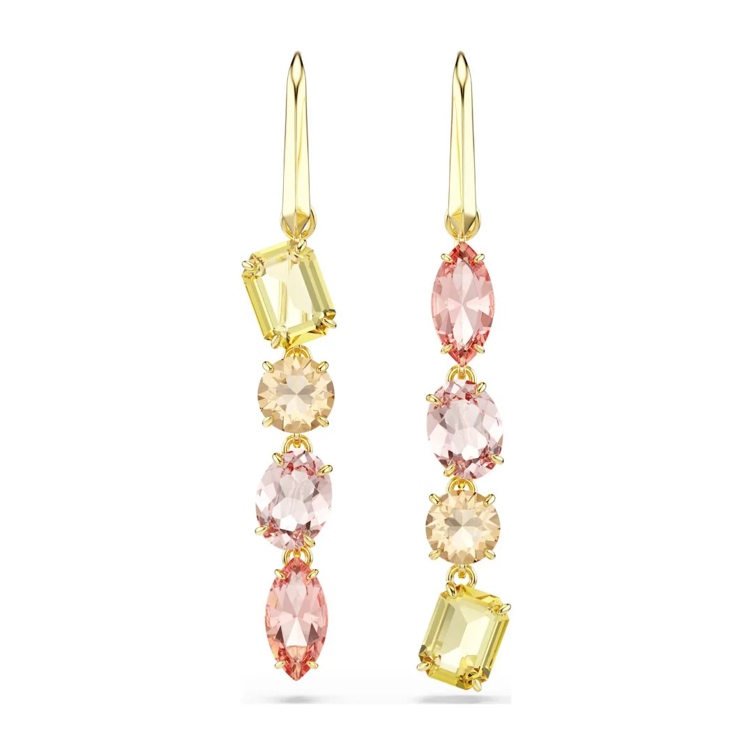 Swarovski Gema korvakorut, keltakullattu ja eriväriset kristallit, 5737454 - Image 3