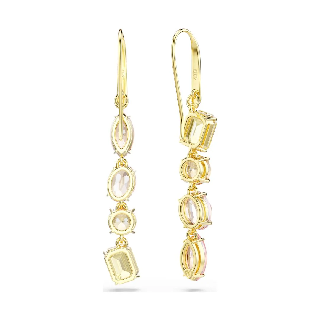 Swarovski Gema korvakorut, keltakullattu ja eriväriset kristallit, 5737454 - Image 4