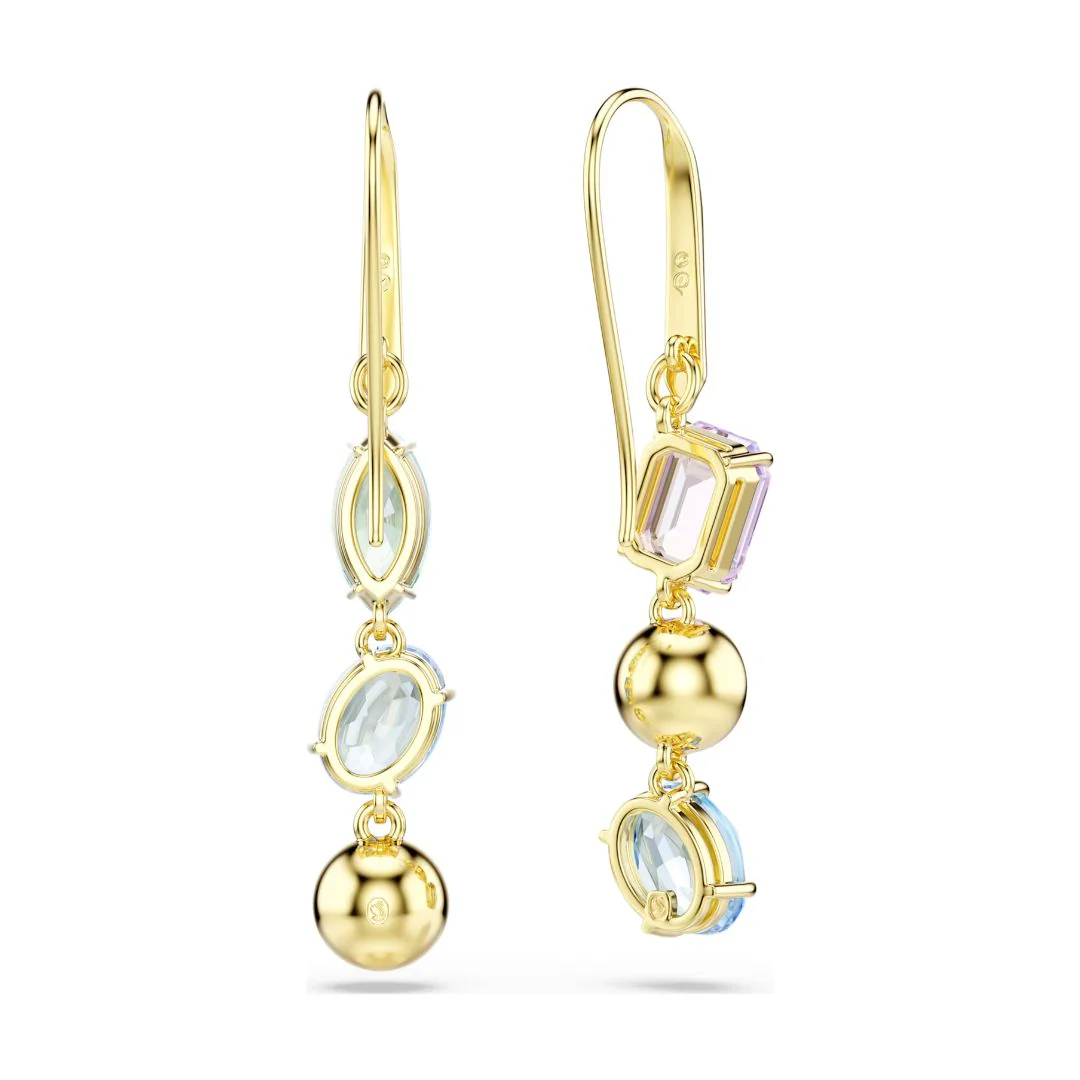 Swarovski Gema korvakorut, keltakullattu ja eriväriset kristallit, 5747917 - Image 3