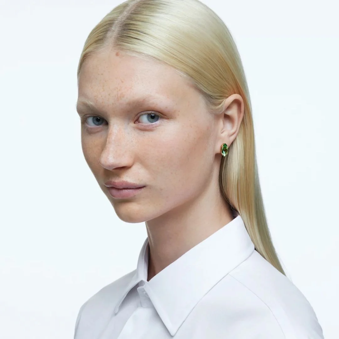Swarovski Gema korvakorut vihreillä kristalleilla - Image 3