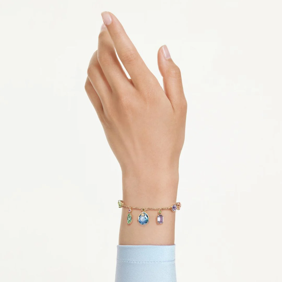 Swarovski Gema rannekoru, keltakullattu ja eriväriset kristallit, 5737442 - Image 2