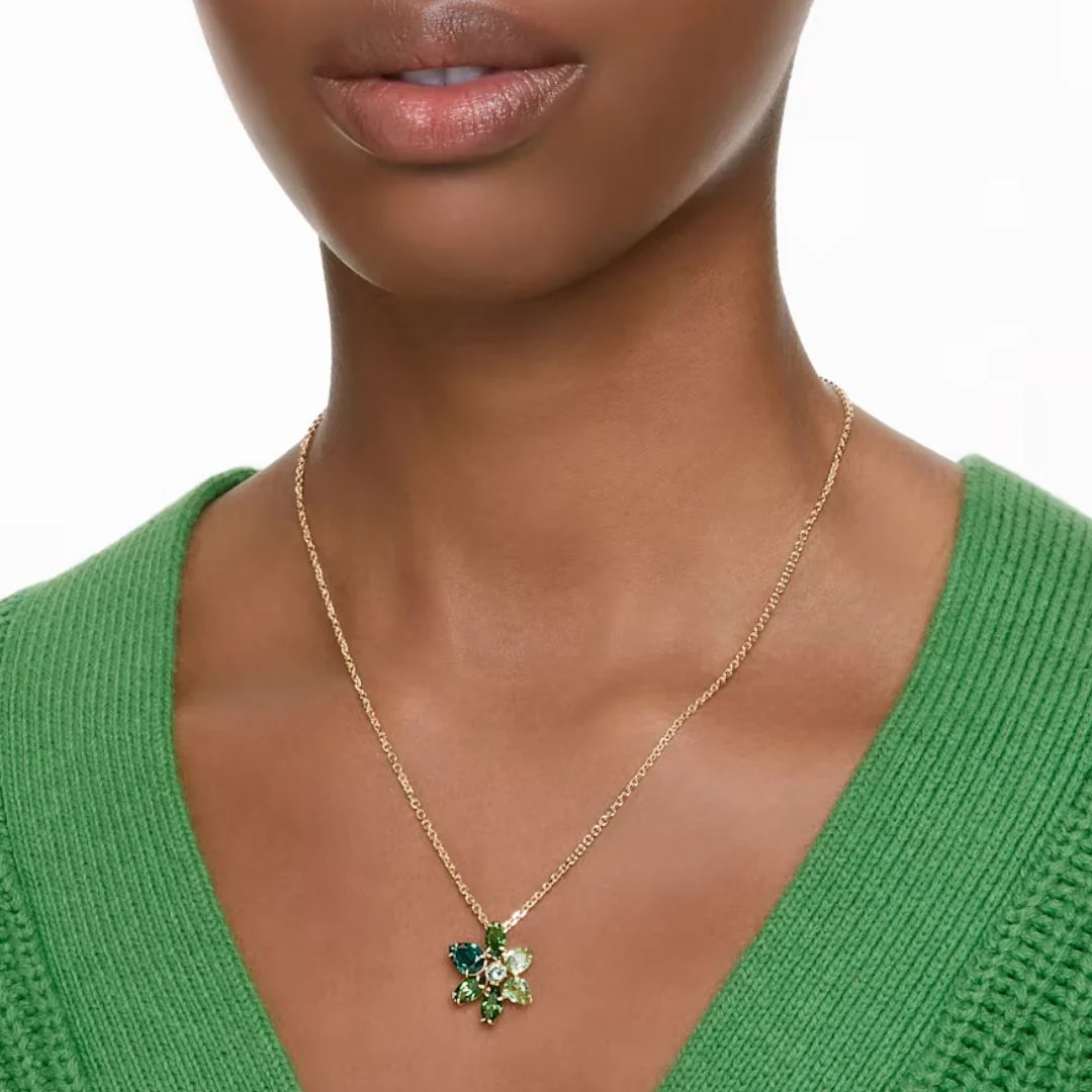 Swarovski Gema riipus, keltakullanväri ja vihreät kristallit 5658399 - Image 3